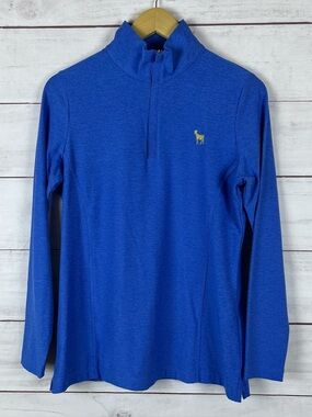 Peter Millar Women’s Medium Players Golden Goat Sweater 1/4 Zip UPF 50+ Golf
